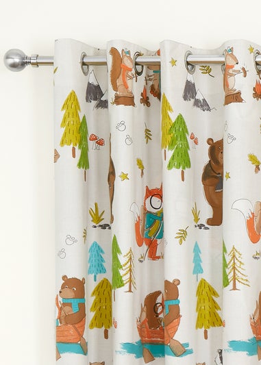 Catherine Lansfield Woodland Adventure Fully Reversible Curtains