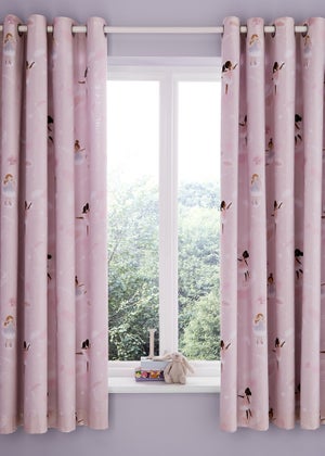 Catherine Lansfield Dancing Fairies Fully Reversible Lined Curtains