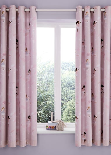 Catherine Lansfield Dancing Fairies Fully Reversible Lined Curtains