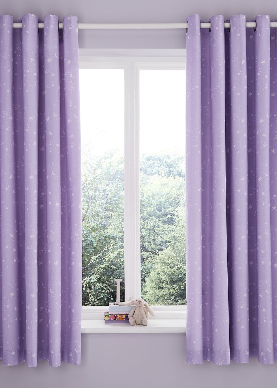 Catherine Lansfield Dancing Fairies Fully Reversible Lined Curtains