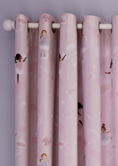 Catherine Lansfield Dancing Fairies Fully Reversible Lined Curtains