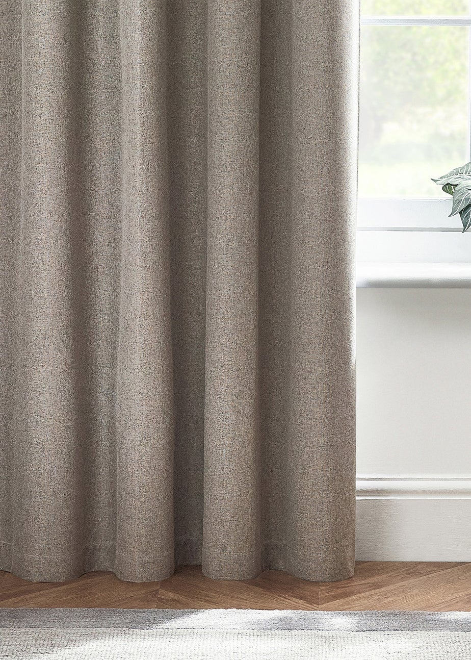 furn. Dawn 100% Blackout Thermal Eyelet Curtains Grey