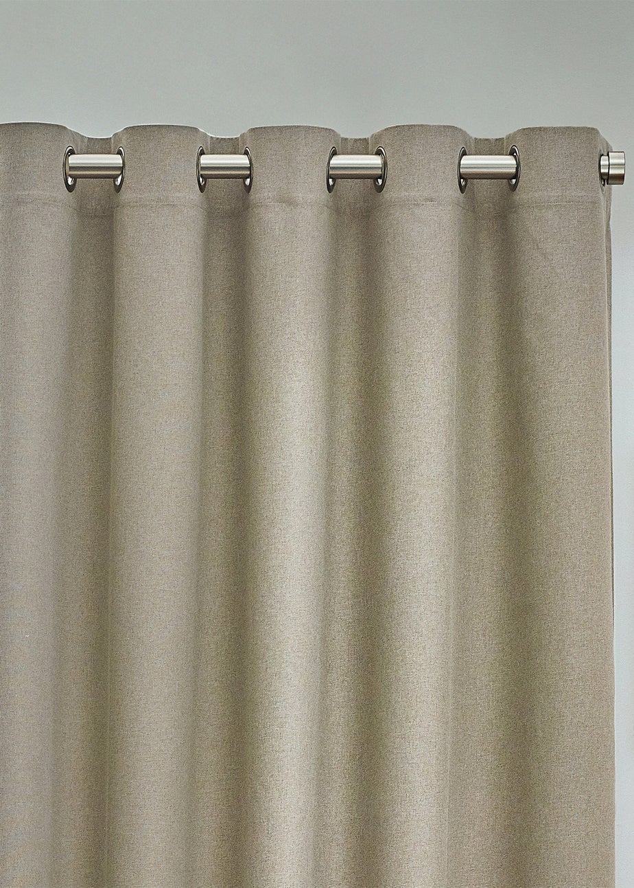 furn. Dawn 100% Blackout Thermal Eyelet Curtains Natural
