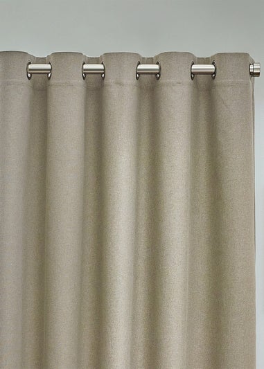 furn. Dawn 100% Blackout Thermal Eyelet Curtains Natural