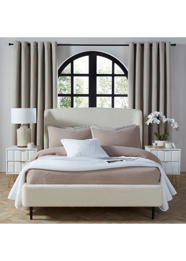 furn. Dawn 100% Blackout Thermal Eyelet Curtains Linen