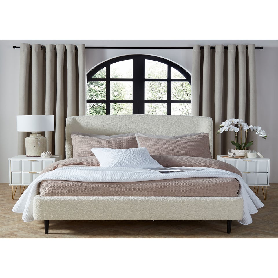 furn. Dawn 100% Blackout Thermal Eyelet Curtains Linen