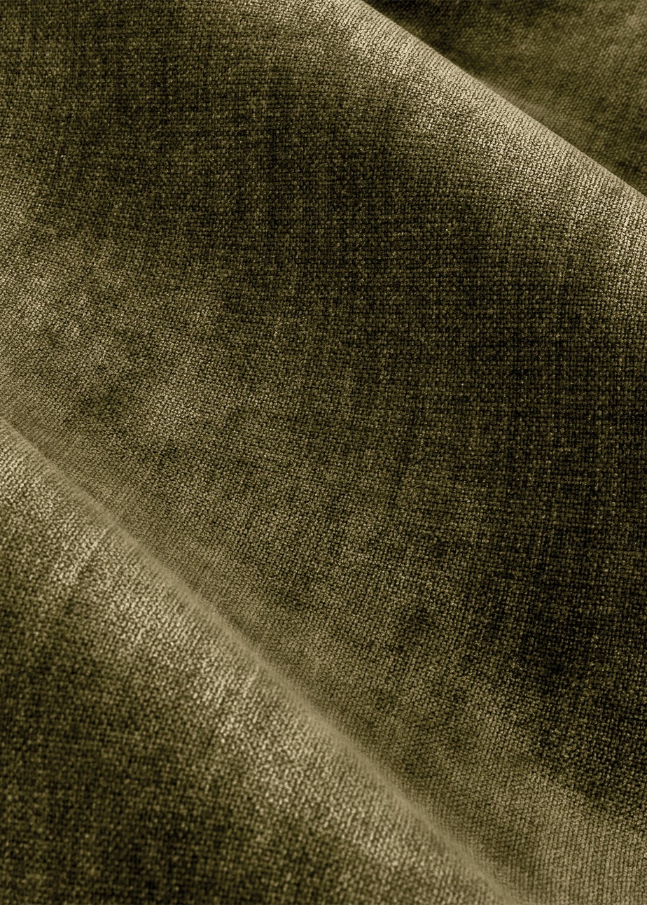 Yard Heavy Chenille Velvet Eyelet Curtains Olive