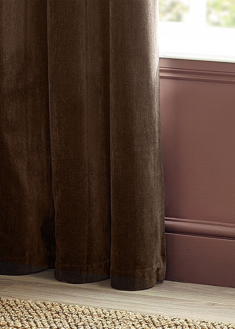 Yard Heavy Chenille Velvet Eyelet Curtains