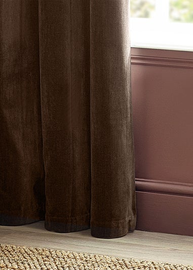 Yard Heavy Chenille Velvet Eyelet Curtains