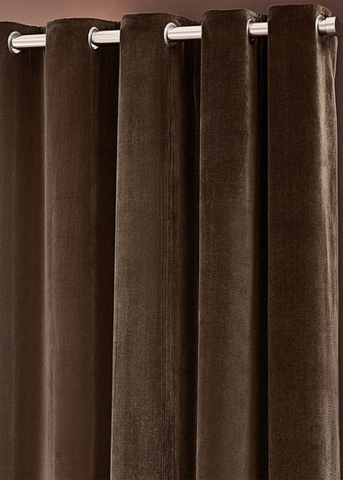 Yard Heavy Chenille Velvet Eyelet Curtains