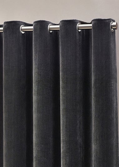 Yard Heavy Chenille Velvet Eyelet Curtains