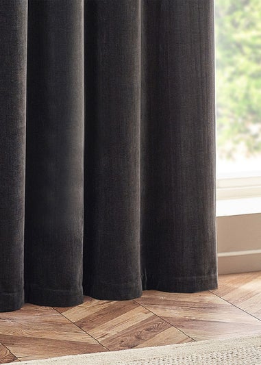 Yard Heavy Chenille Velvet Eyelet Curtains
