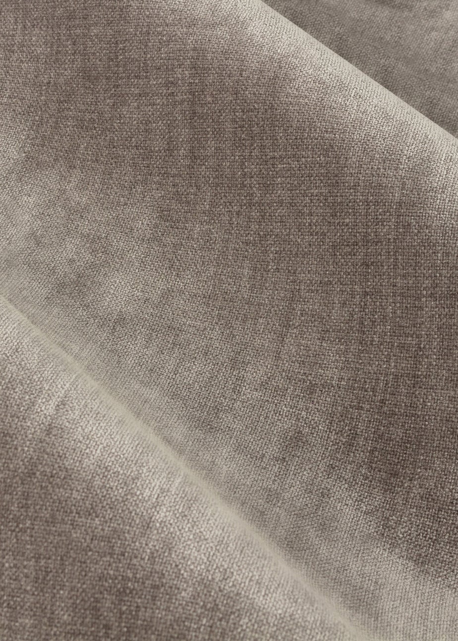 Yard Heavy Chenille Velvet Eyelet Curtains Greige