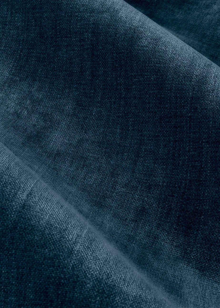 Yard Heavy Chenille Velvet Eyelet Curtains Navy