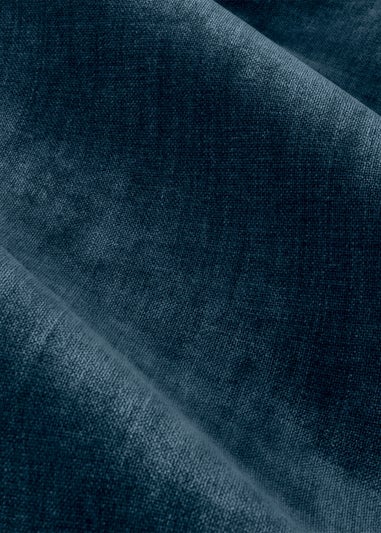 Yard Heavy Chenille Velvet Eyelet Curtains Navy