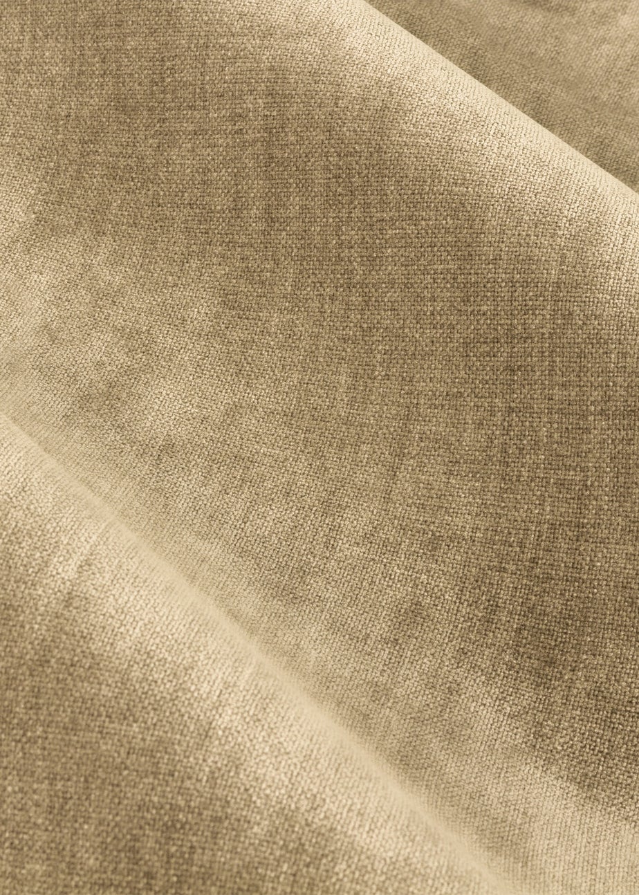 Yard Heavy Chenille Velvet Eyelet Curtains Natural