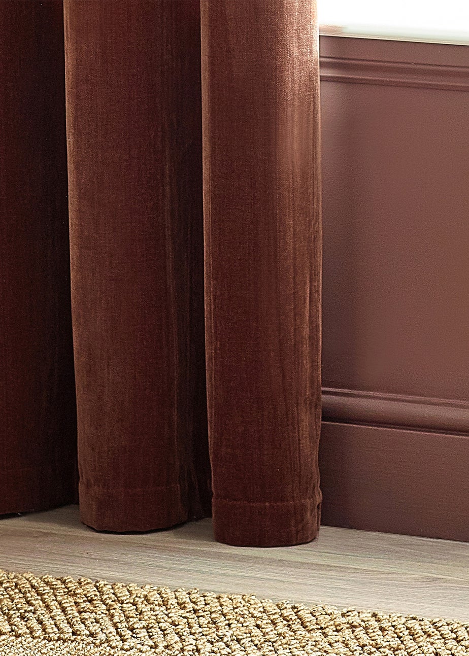 Yard Heavy Chenille Velvet Eyelet Curtains