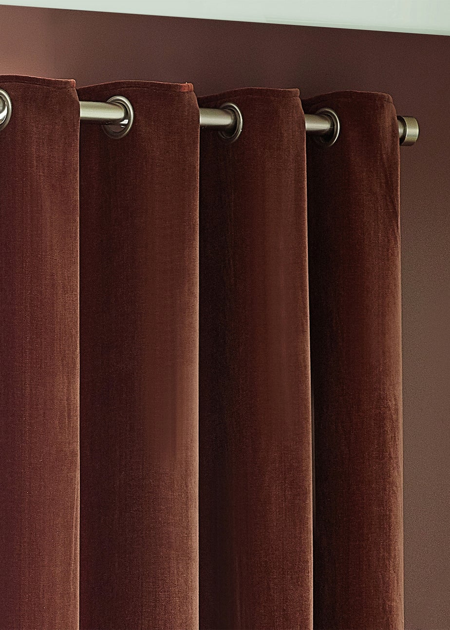 Yard Heavy Chenille Velvet Eyelet Curtains