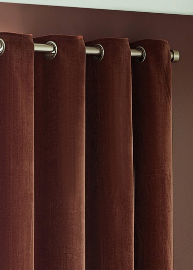 Yard Heavy Chenille Velvet Eyelet Curtains