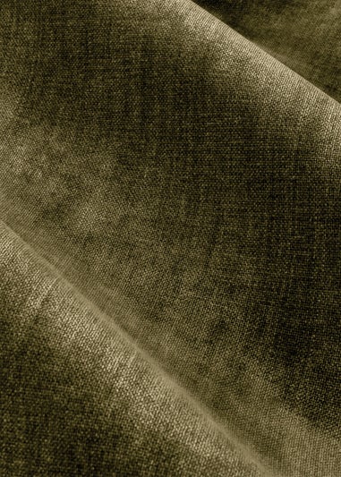 Yard Heavy Chenille Velvet Eyelet Curtains Olive