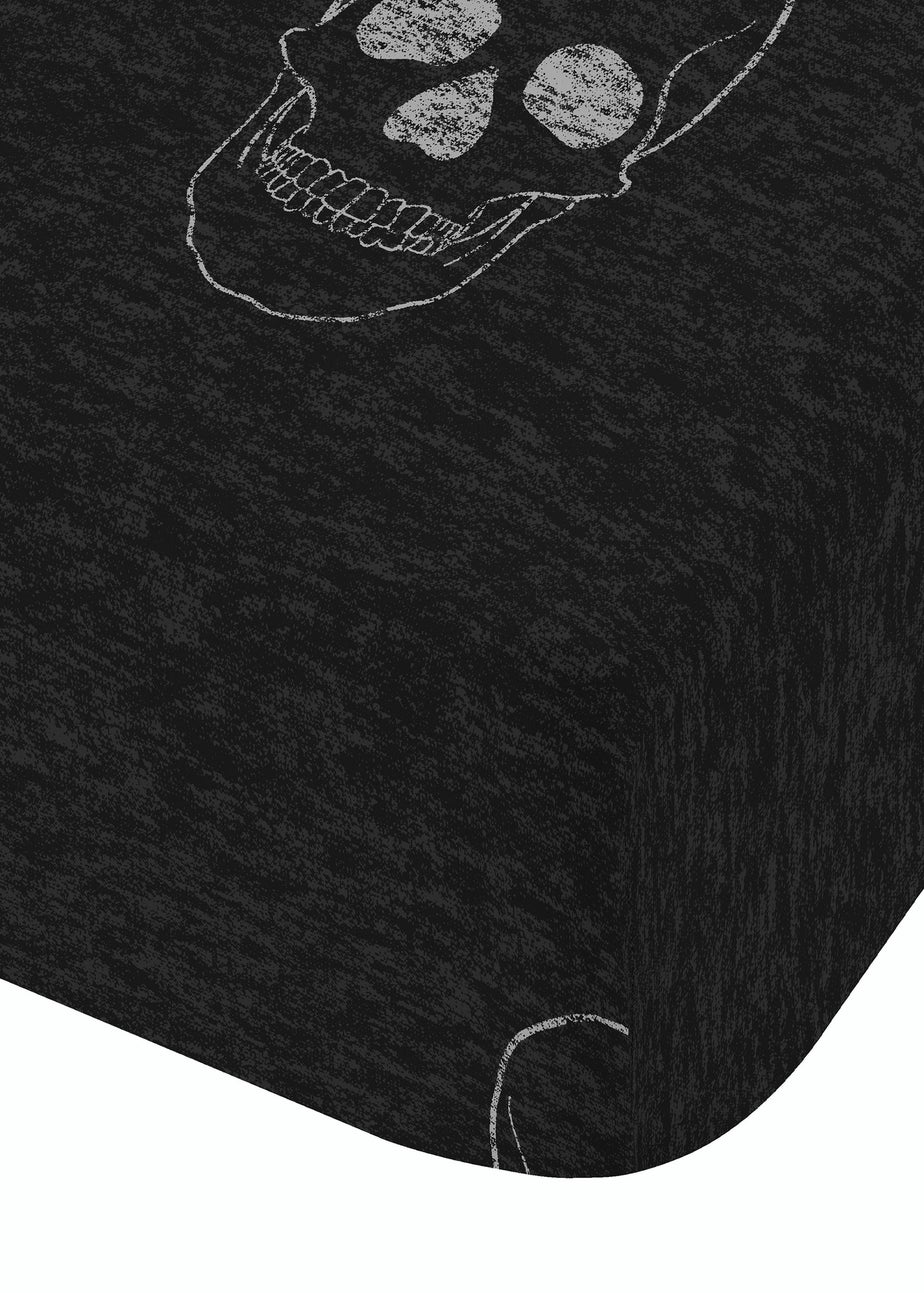 Catherine Lansfield Skulls Fitted Sheet