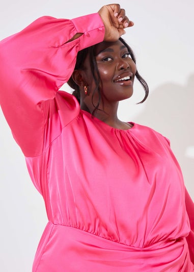 In The Style Pink Drape Skort Playsuit