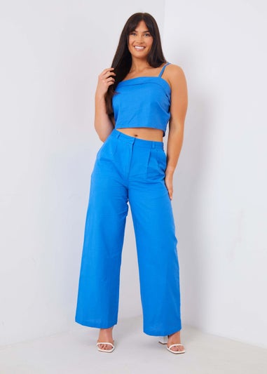 In The Style Blue Cami Co Ord Top