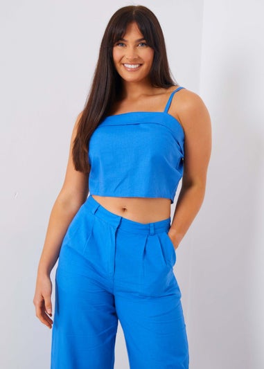 In The Style Blue Cami Co Ord Top