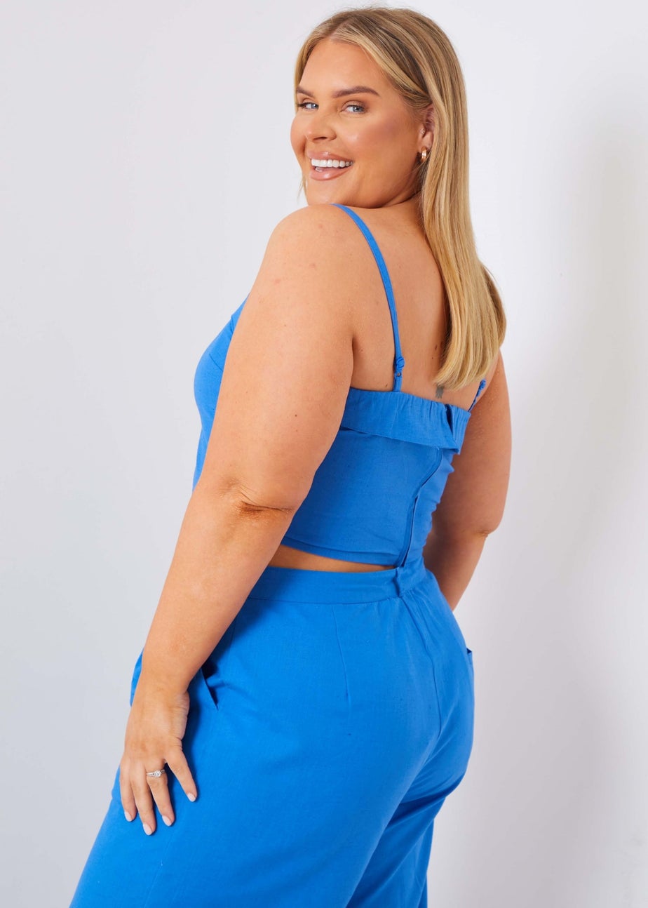 In The Style Blue Cami Co Ord Top