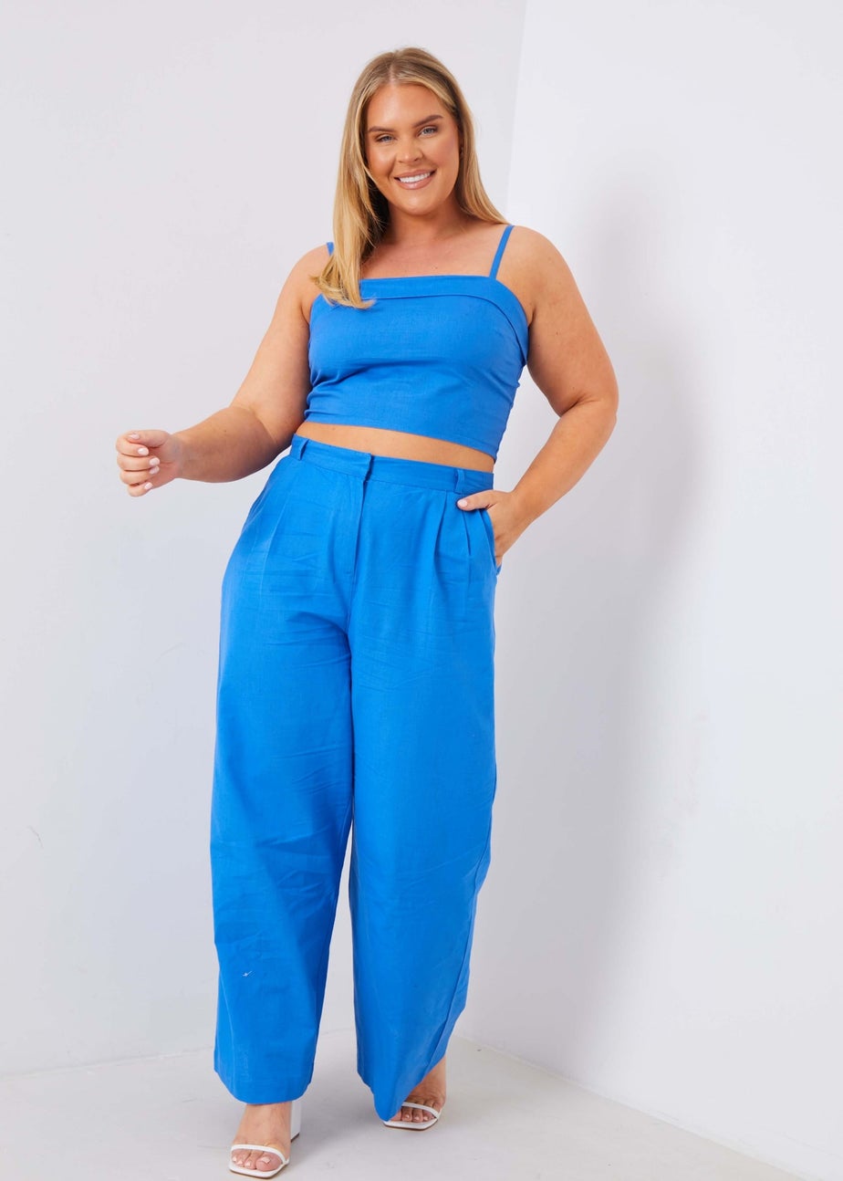 In The Style Blue Cami Co Ord Top