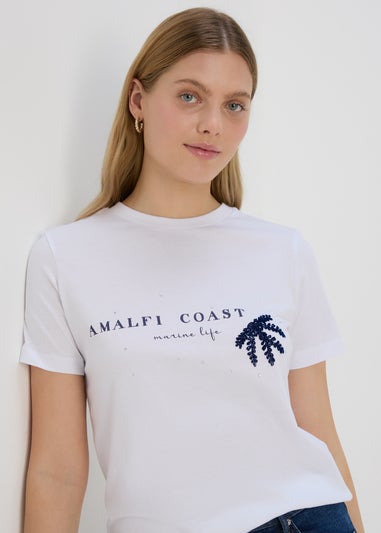 White Amalfi Graphic T-Shirt