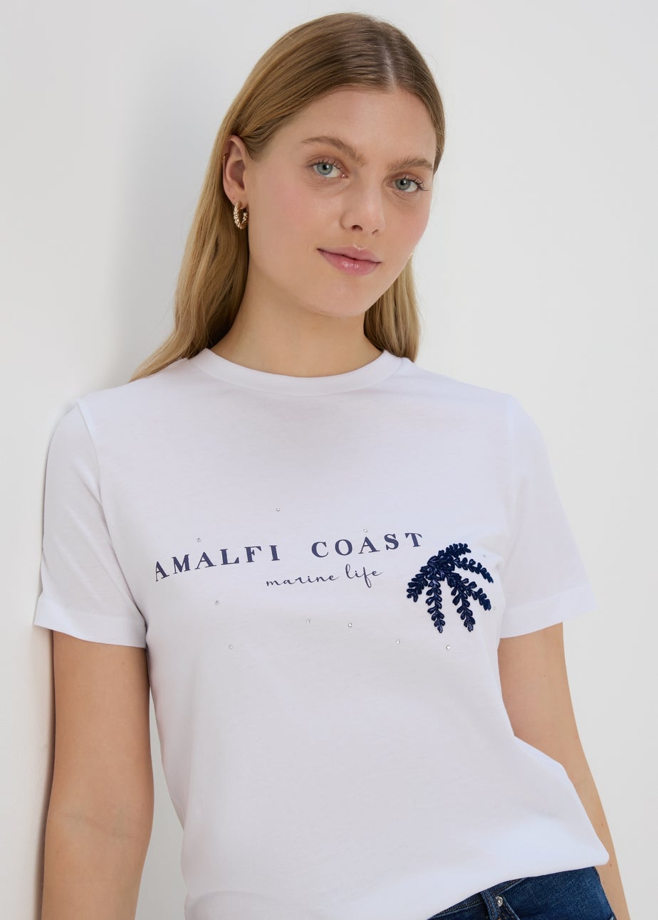 White Amalfi Graphic T-Shirt