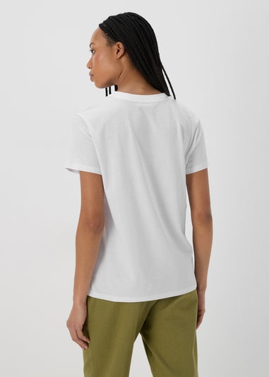 White Floral Graphic T-Shirt