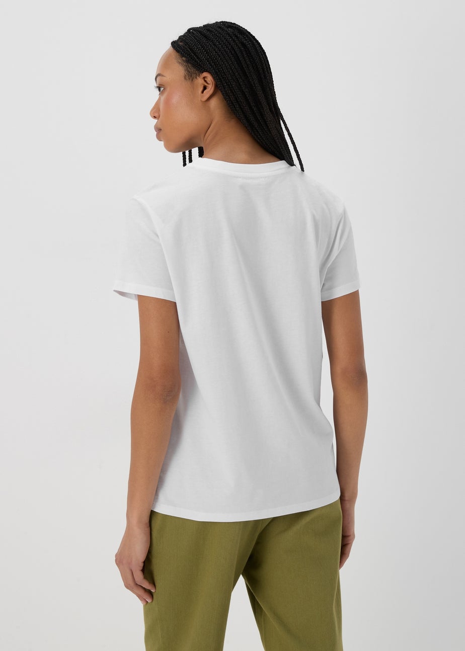 White Floral Graphic T-Shirt