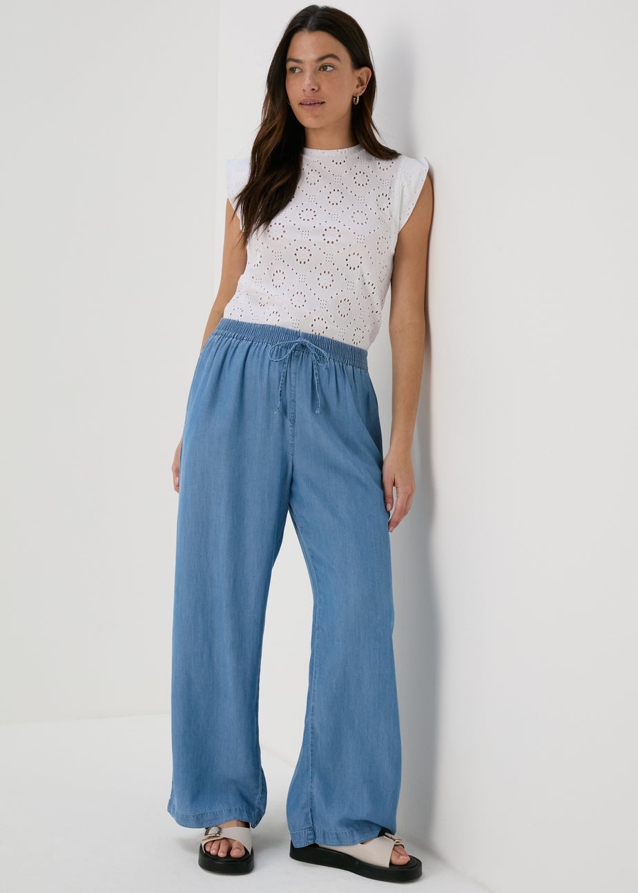 White Cutwork Tank Top