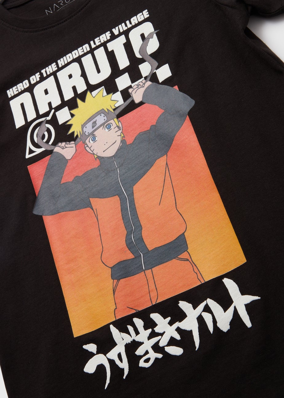 Boys Black Naruto Graphic T-Shirt (5-12yrs)