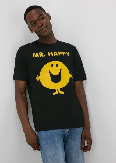 Black Mr Happy T-Shirt