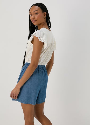 Blue Soft Demin Shorts