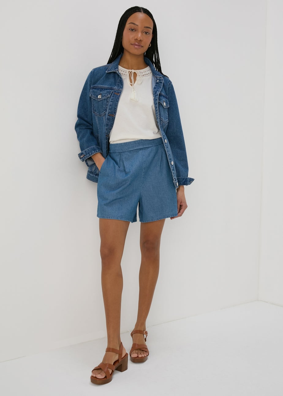 Blue Soft Demin Shorts