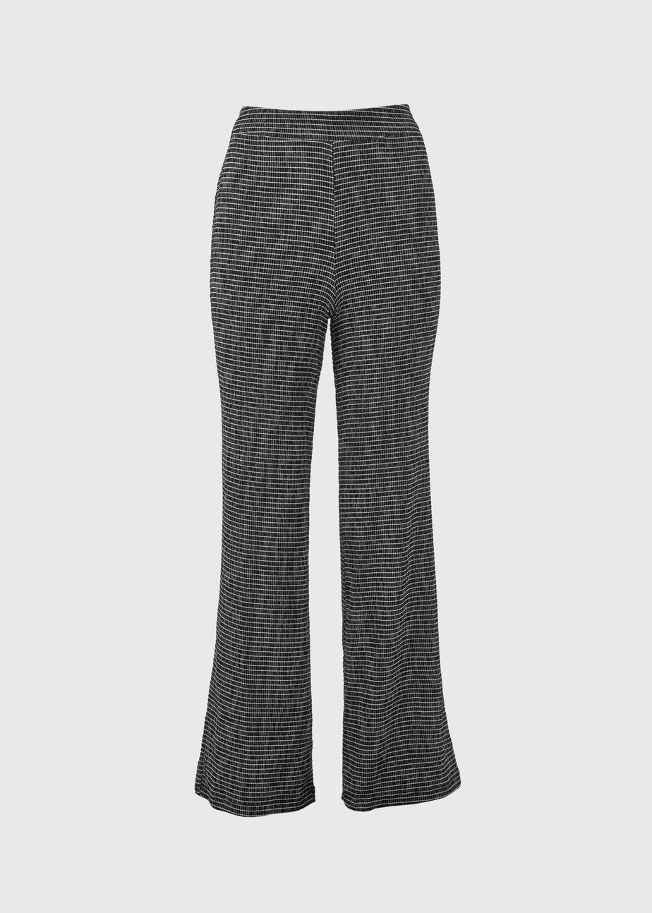 Black Mono Crinkle Co Ord Trousers
