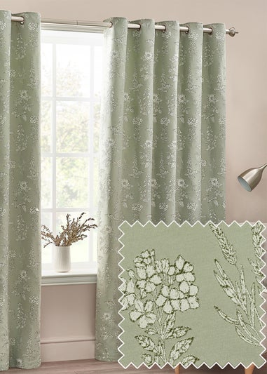 Wylder Nature Sophia Floral Eyelet Curtains