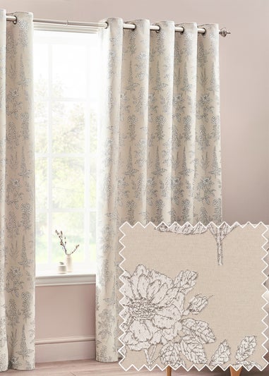 Wylder Nature Sophia Floral Eyelet Curtains