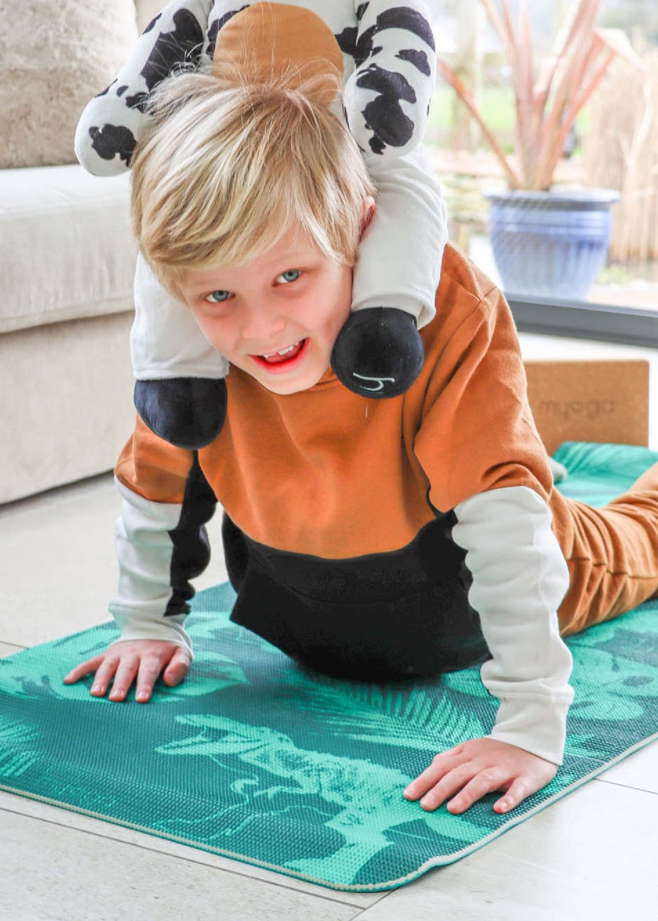 Myga Kid's Printed Yoga Mat - Jurassic Jungle