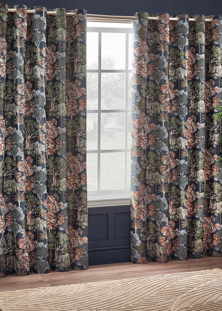 Wylder Nature Woodlands Floral Eyelet Curtains