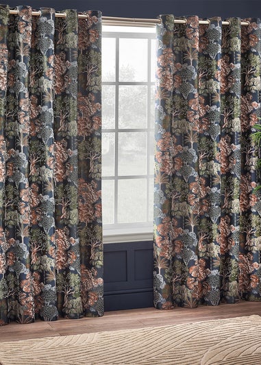 Wylder Nature Woodlands Floral Eyelet Curtains