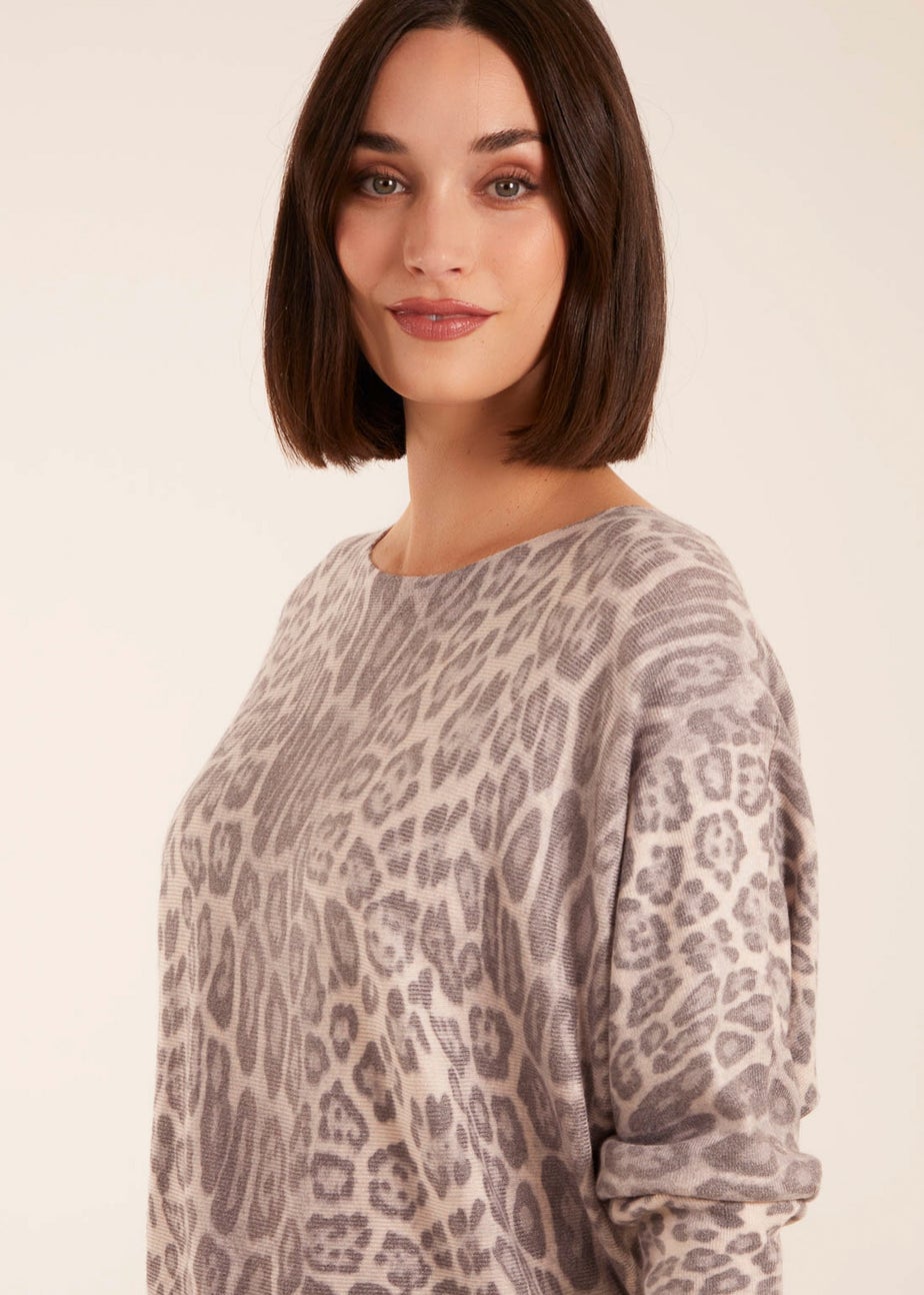 Blue Vanilla Leopard Print Jumper