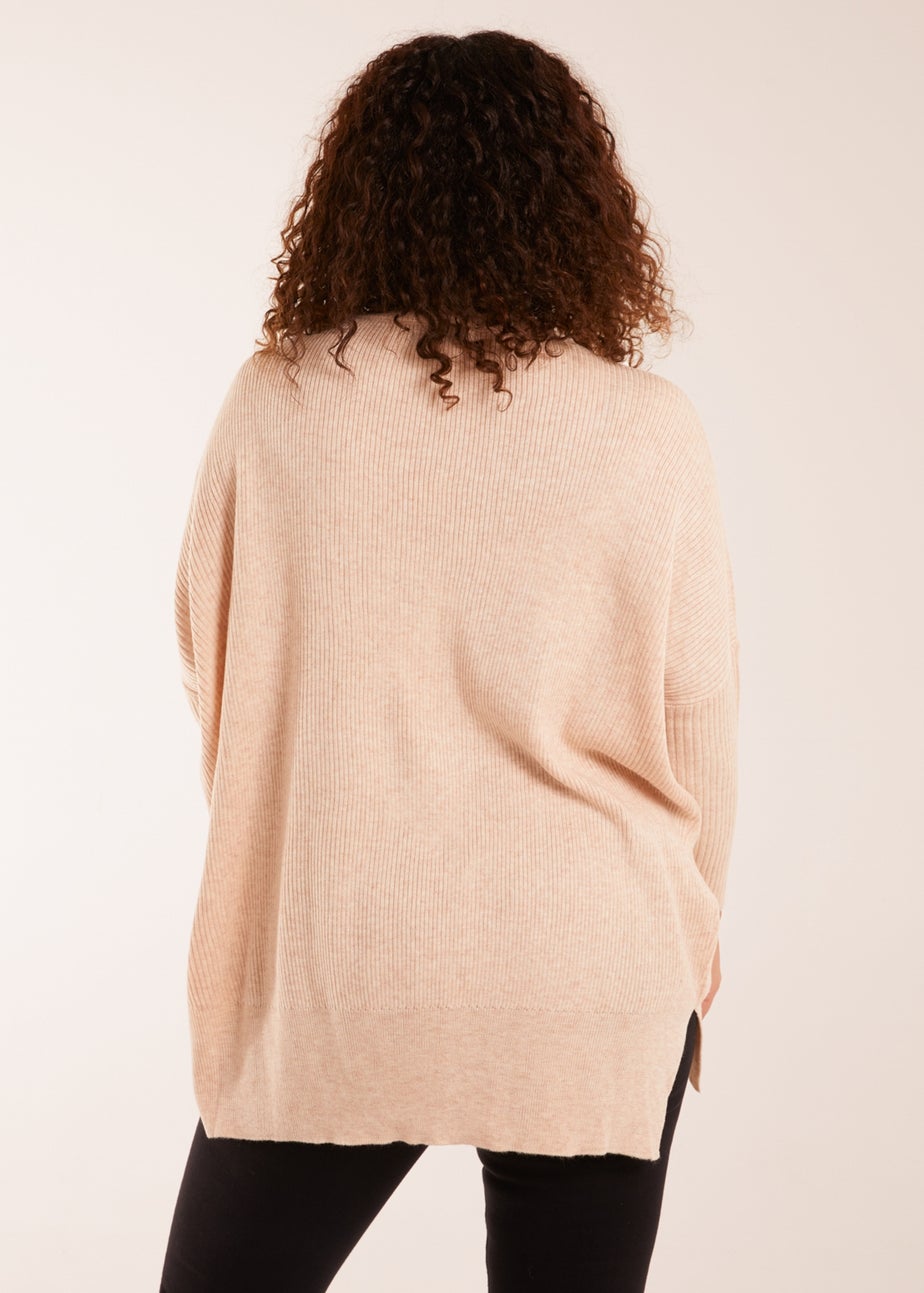 Blue Vanilla Asymmetric Hem Detail Jumper