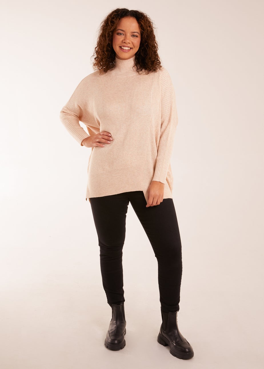 Blue Vanilla Asymmetric Hem Detail Jumper