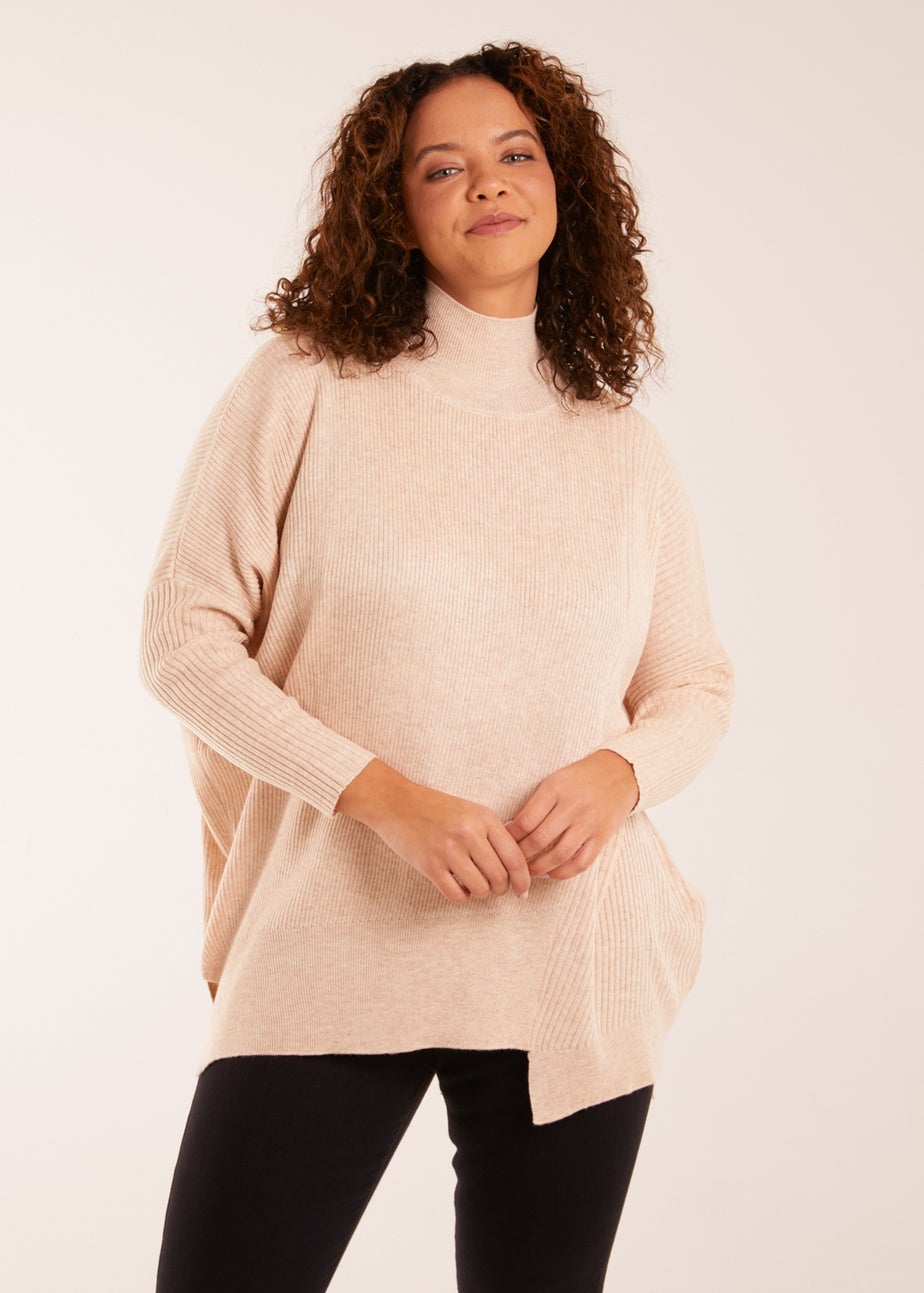 Blue Vanilla Asymmetric Hem Detail Jumper