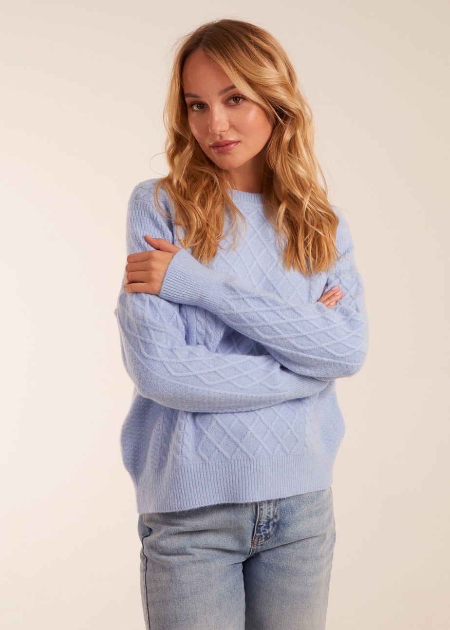 Blue Vanilla Soft Ribbed Jumper